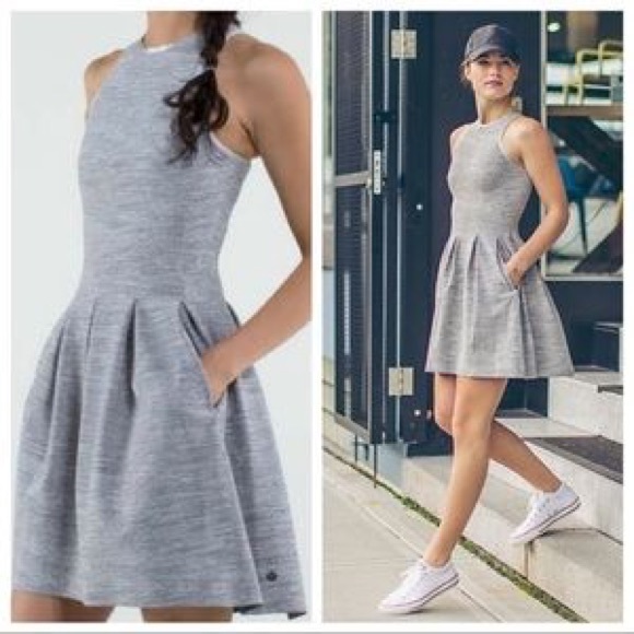 lululemon athletica Dresses & Skirts - Lululemon Here To There Gray Silver Dress 2 XS